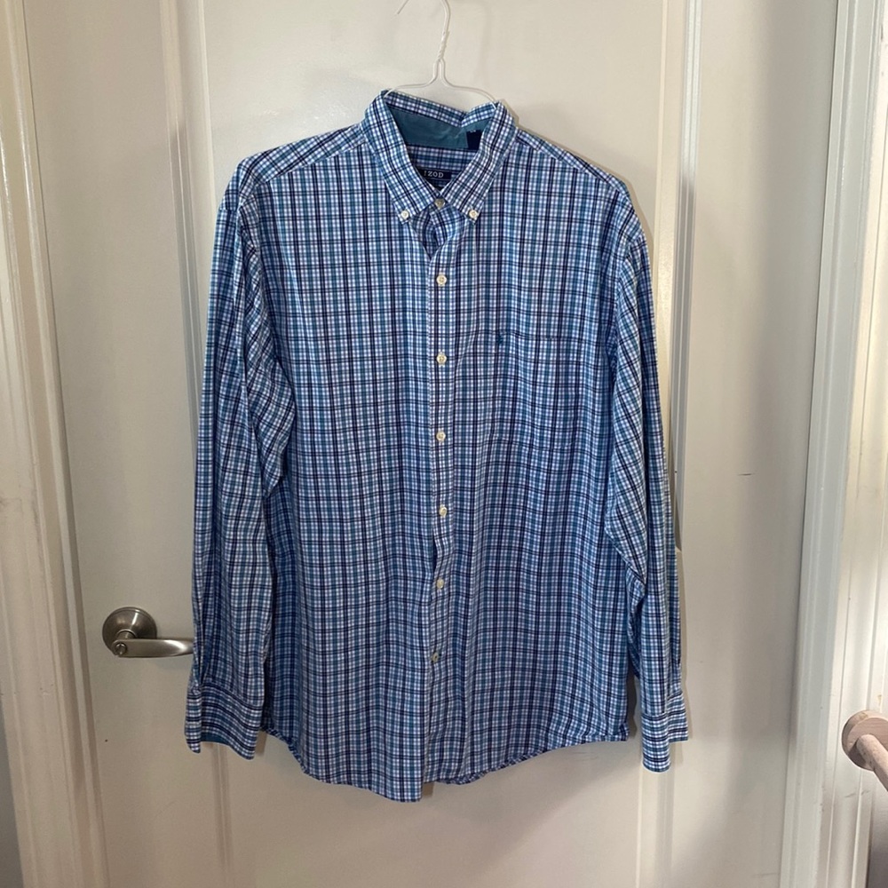 Plaid Izod Button Up Shirt